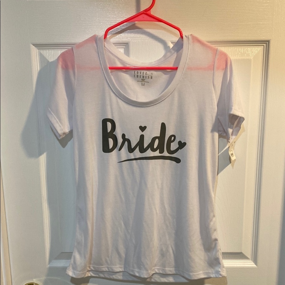 White BRIDE Tshirt NWT medium